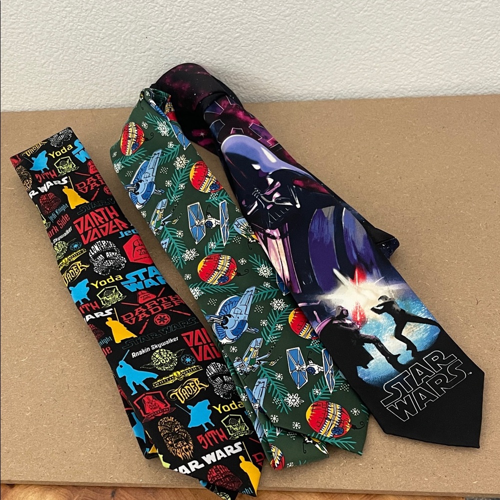 Star Wars Themed Men's Ties - Multicolor Set of 3